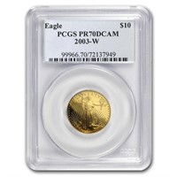 2003-w 1/4 Oz Proof American Gold Eagle Pr-70 Pcgs