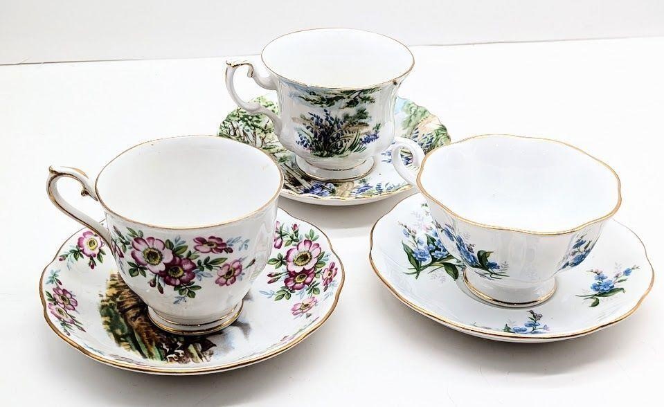 Lot Of 3 Royal Albert Bone China Tea Cups