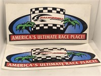 Pair of California Speedway Stickers 8"