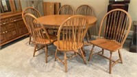 Matching wood table and chairs 59 x 41 x 30,