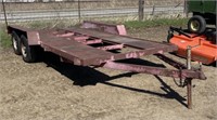 Unknown year make 16ft bumper pull car trailer