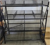 4 TIER WIRE DISPLAY SHELF