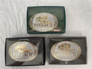 3 John Deere Titan II Belt Buckles