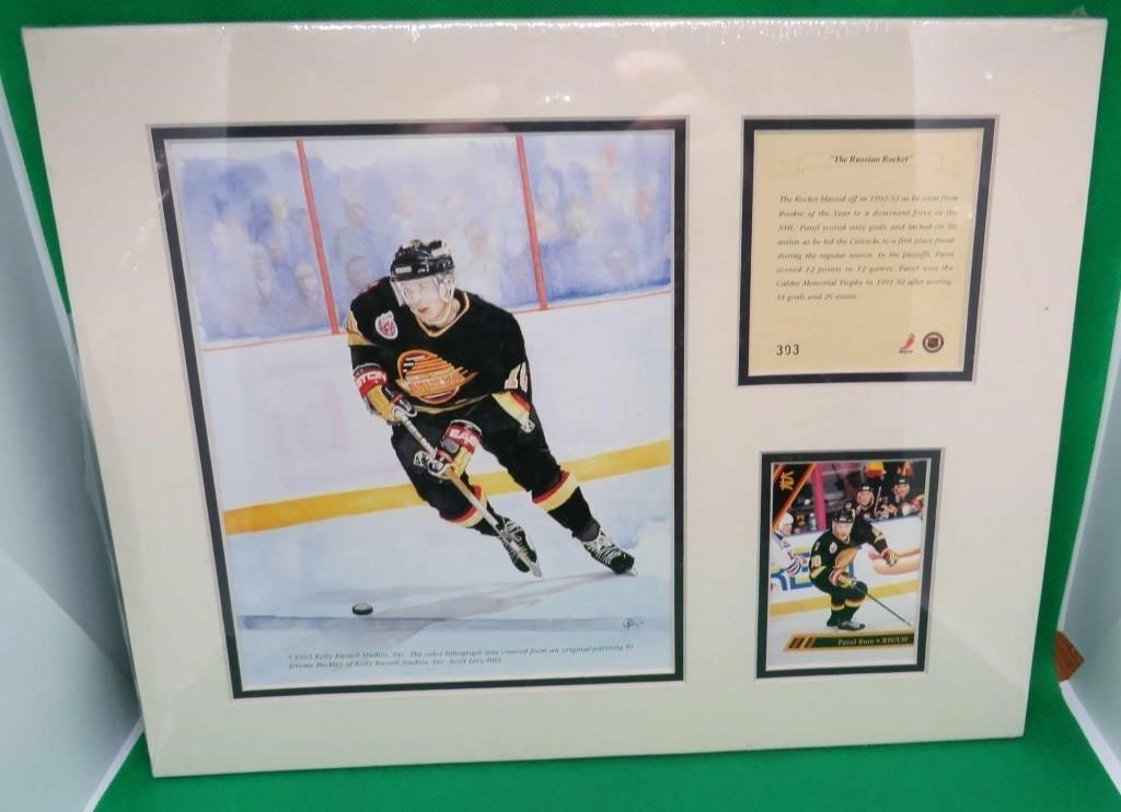 Pavel Bure Sealed Art Print + Hockey Card 1993 New