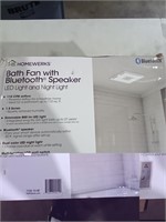 Homewerks Bath Fan With Bluetooth Speaker Led