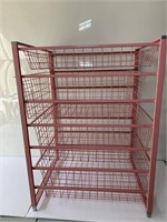LARGE WIRE RACK WITH SHELVING 21” x 18” x H29”