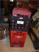 (4) Plastic Milk Crates Good for Storage