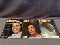 3 ISSUES OF EBONY MAGAZINE MR AND MRS. MARTIN