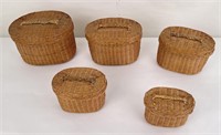 South Pacific Woven Nesting Baskets