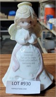 ENESCO CERAMIC ANGEL  MUSIC BOX PLAYS SILENT NIGHT