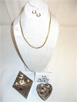 14K Necklace and Earrings