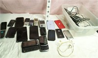 Lot of Assorted Phones & Cords As Is