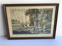 Antique Bowles & Carver Hand Colored Engraving
