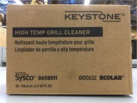 Box of 30 keystone high temp grill cleaner.
