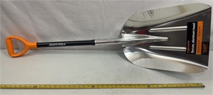 Aluminum Scoop Shovel w/Fiberglass Handle
