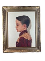 An B. M. Hale Portrait of Boy Painting On Board