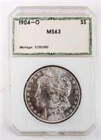 Coin 1904-O  Morgan Silver Dollar Hallmark MS63