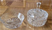 Lot of Cut Crystal Glass Trinket Dishware