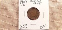 1908S Indian Head Cent XF