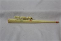 A Carved Bone Elephant Cigarette Holder