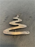Sterling silver Christmas tree pin