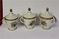 Set of 3 Italian Cups and Lids