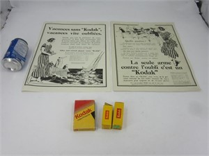 2 publicités Kodak 1925 + snapshot+ films