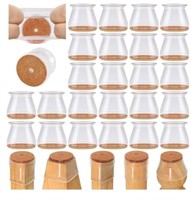 24 Pcs Chair Leg Floor Protectors for Hardwood