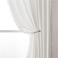 MISS SELECTEX White Velvet Curtains for Living Roo