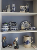 Approximately 20pcs blue decorated china: P.R.