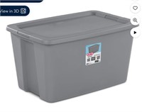 Sterilite 30 Gallon Tote Box Plastic, Gray