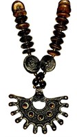 Johareez Brown Fancy Stone Necklace