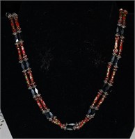 Red & Black Bead Magnetic Necklace