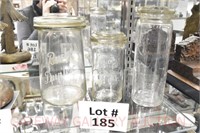 (3) German Glass Jars: