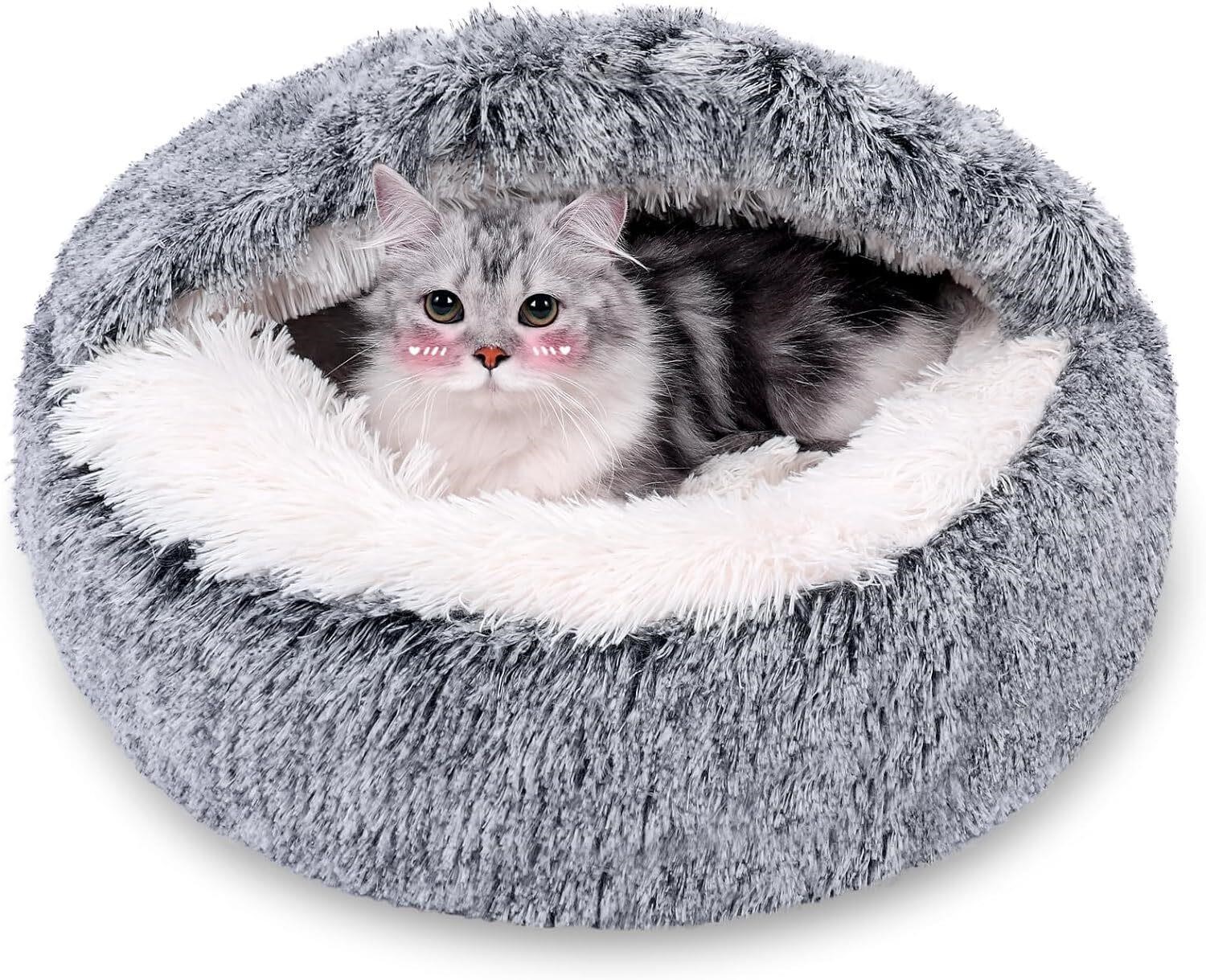 Dog & Cat Cave Bed  Grey