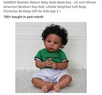 GOAROY Realistic Reborn Baby Dolls Black Boy