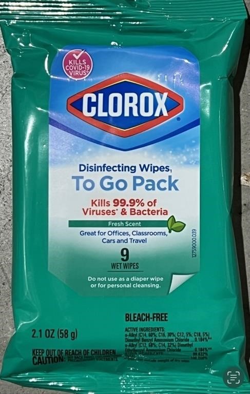 CLOROX DISINFECTING WIPES RETAIL $50