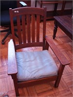 Modified Mission oak armchair made from a rocker