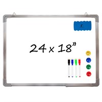Whiteboard Set - Dry Erase Board 24 x 18" with 1