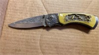 8 “ POCKET KNIFE WITH EAGLES AND DECORATIVE