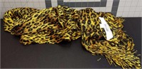 New tinsel leopard oblong scarf