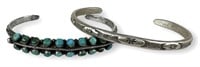 (2) Herbert Tsosie & SW Zuni Silver Cuff Bracelets