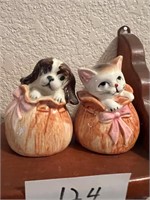 KITTEN & PUPPY SALT & PEPPER SHAKERS