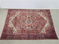 Persian Heriz Hand Knotted Wool Area Rug
