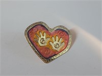 Heart pin