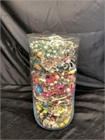 JEWELRY SALVAGE JAR / PARTS & PCS & MORE