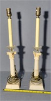 Two Alabaster Table Lamps
