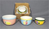 Two Sets of Lillian Vernon Mixing Bowls: New