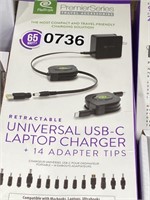 RETRAK UNIVERSAL USB C LAPTOP CHARGER RETAIL $70