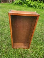 Custom built wooden wall mount display box,